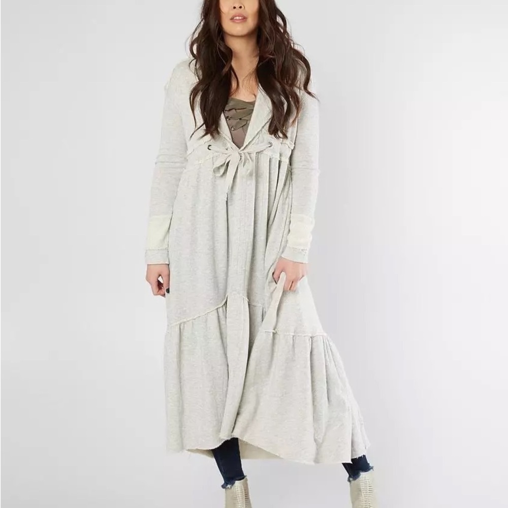 Free People Cozy Gray Knit Sweater - Picture 3 of 8
